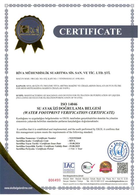 ISO 14046 SU AYAK İZİ